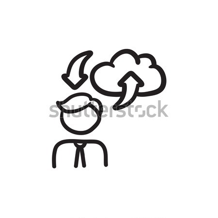 Cloud computing sketch icon. Stock photo © RAStudio