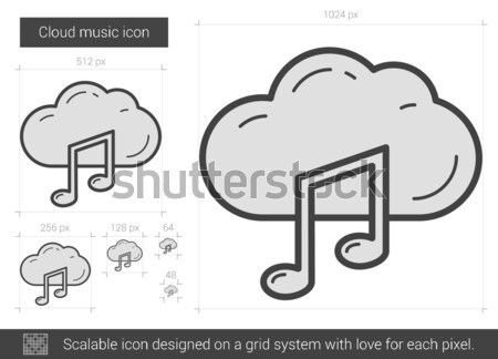 Cloud music line icon. Stock photo © RAStudio