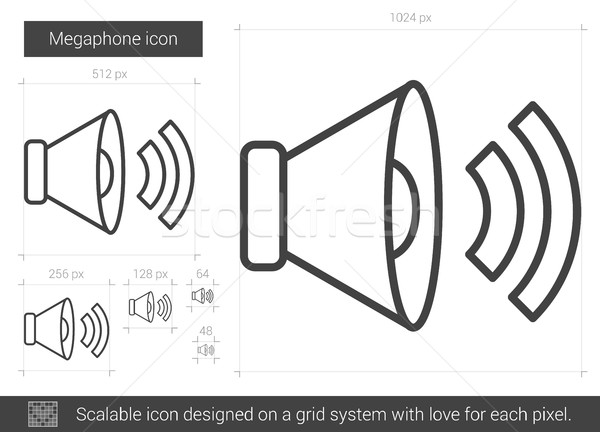 Megaphone line icon. Stock photo © RAStudio