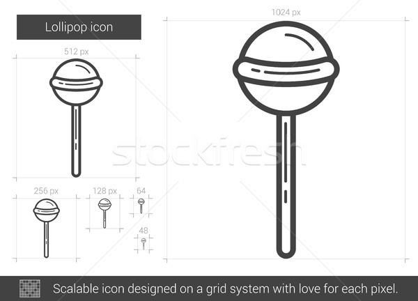 Lollipop line icon. Stock photo © RAStudio