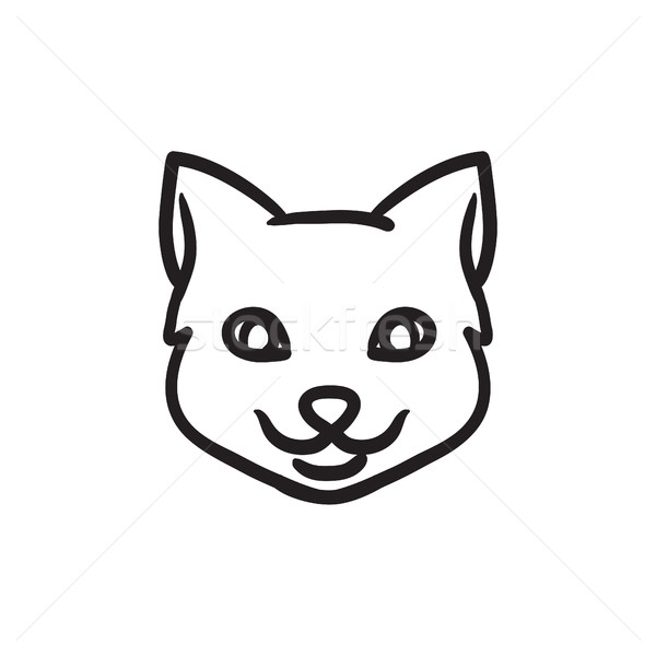Cat head sketch icon. Stock photo © RAStudio
