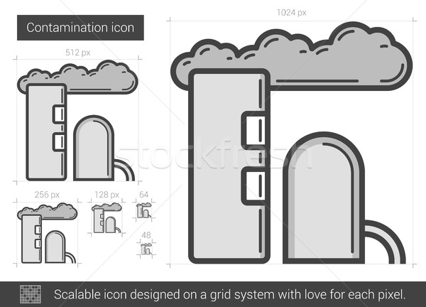 Stock fotó: Vonal · ikon · vektor · izolált · fehér · infografika