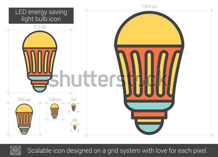 [[stock_photo]]: énergie · ampoule · ligne · icône · vecteur