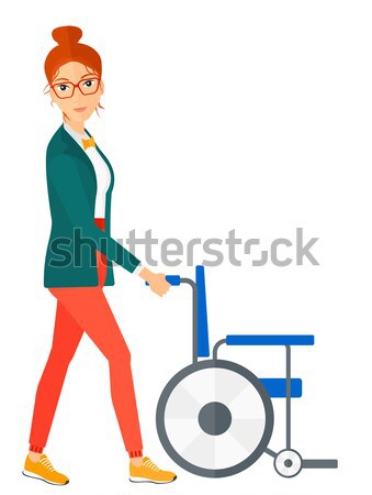 Paciente sessão cadeira de rodas perna quebrada vetor projeto Foto stock © RAStudio