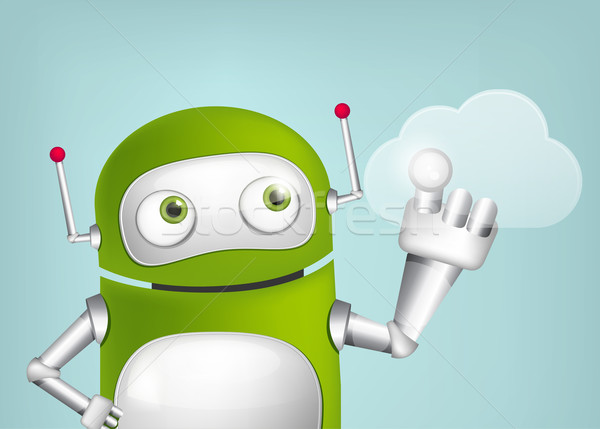 Verde robot ilustrare vector eps Imagine de stoc © RAStudio