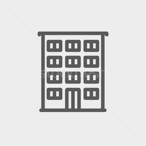 Hotel thin line icon Stock photo © RAStudio