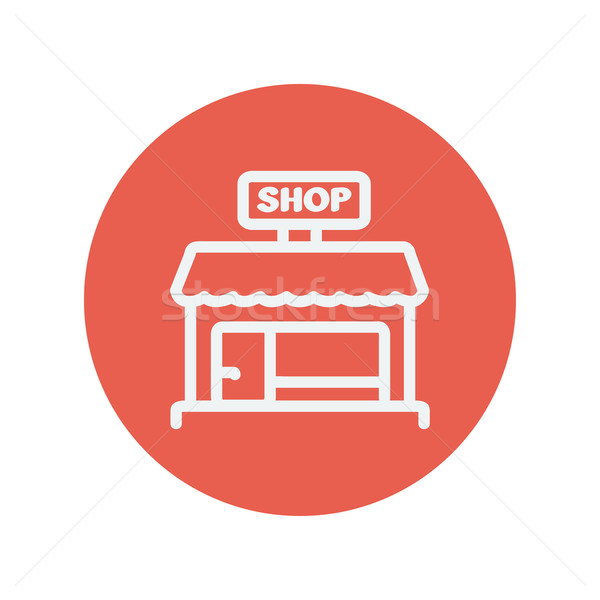 Business shop thin line icon Stock photo © RAStudio