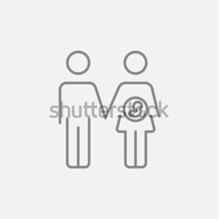 Couple in love line icon. Stock photo © RAStudio