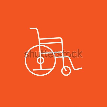 Tekerlekli sandalye hat ikon web hareketli infographics Stok fotoğraf © RAStudio