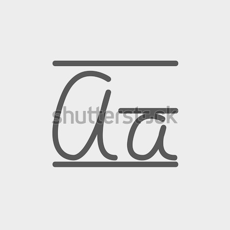 Cursive letter a line icon. Stock photo © RAStudio