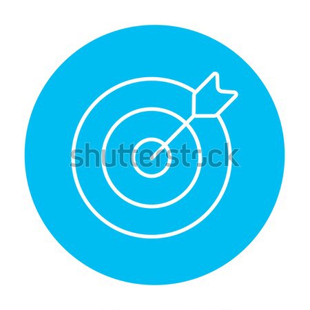 Target board and arrow line icon. Stock photo © RAStudio