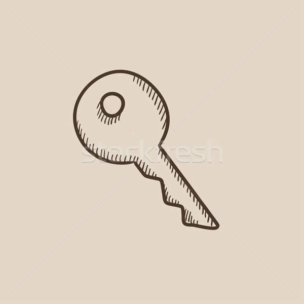 Key for house sketch icon. Stock photo © RAStudio
