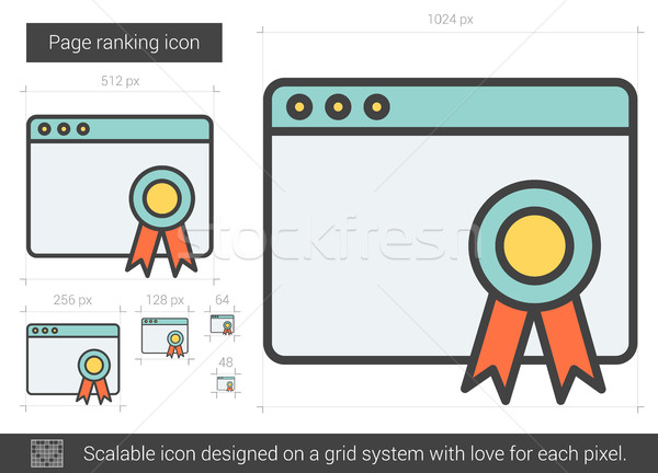 Oldal rangsor vonal ikon vektor izolált Stock fotó © RAStudio
