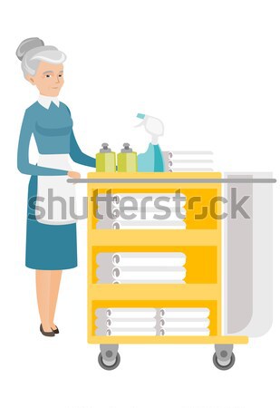 Senior caucasian chef making coffee. Stock photo © RAStudio