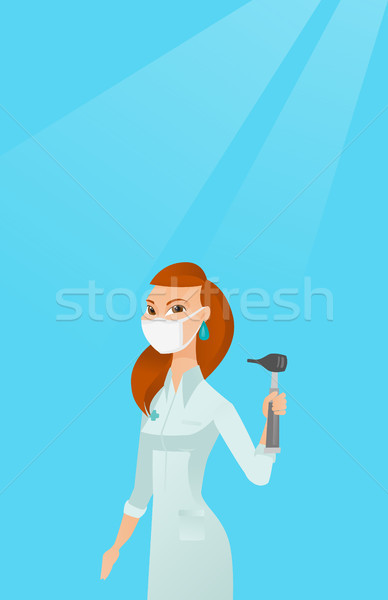 Ear nose throat doctor vector illustration. Stock photo © RAStudio