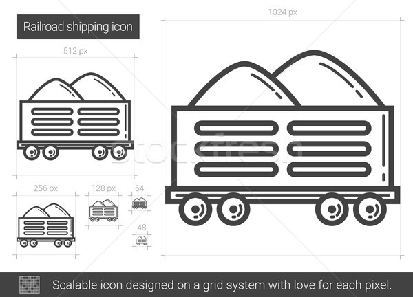 Railroad shipping line icon. Stock photo © RAStudio