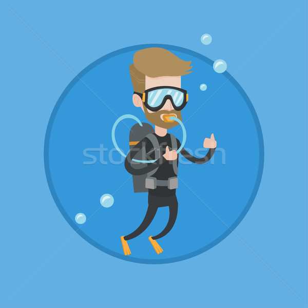 человека дайвинг подводного вызывать знак Сток-фото © RAStudio