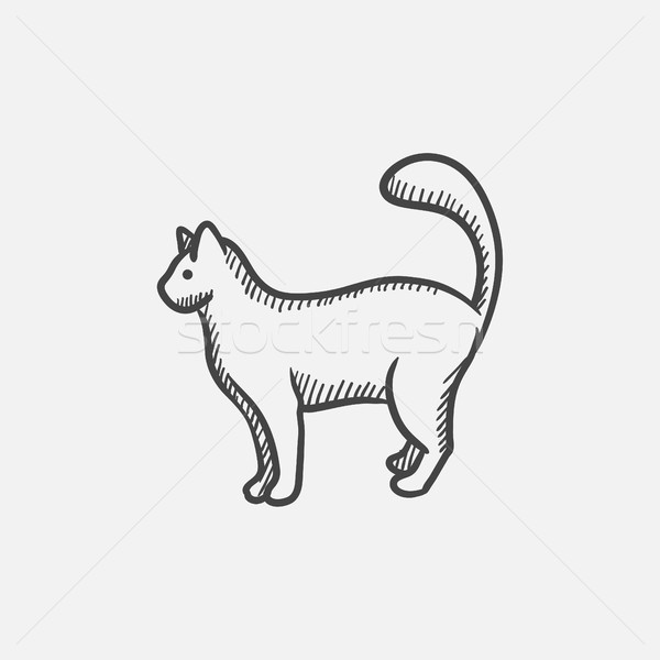 猫 スケッチ アイコン ウェブ 携帯 ストックフォト © RAStudio