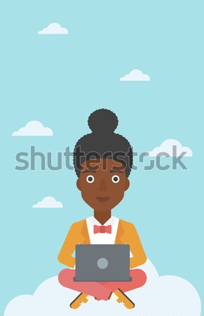 Woman using cloud computing technology. Stock photo © RAStudio