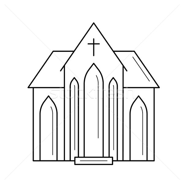 Church vector line icon. Stock photo © RAStudio