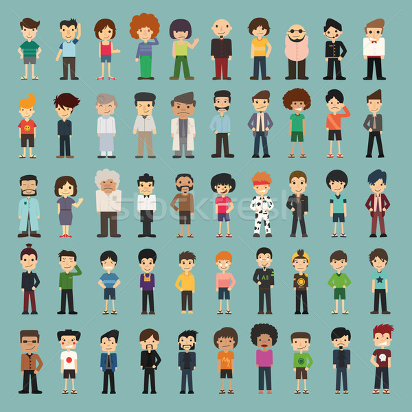 Group cartoon people  Stock photo © ratch0013