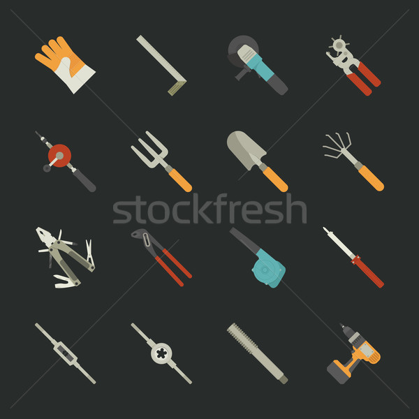 Stockfoto: Hand · tools · ontwerp · eps10 · vector