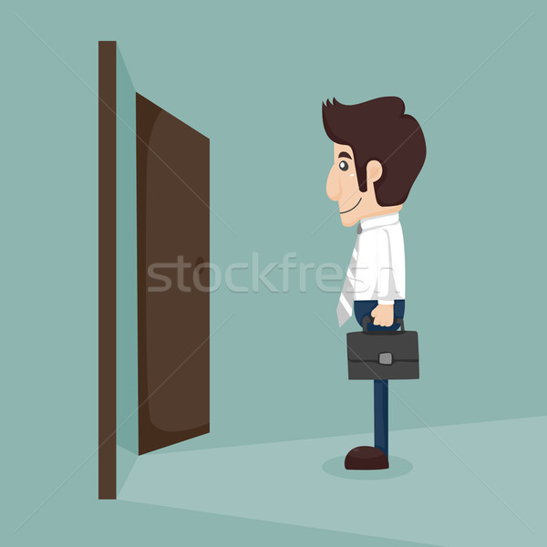 Zakenman lopen deur eps10 vector Stockfoto © ratch0013