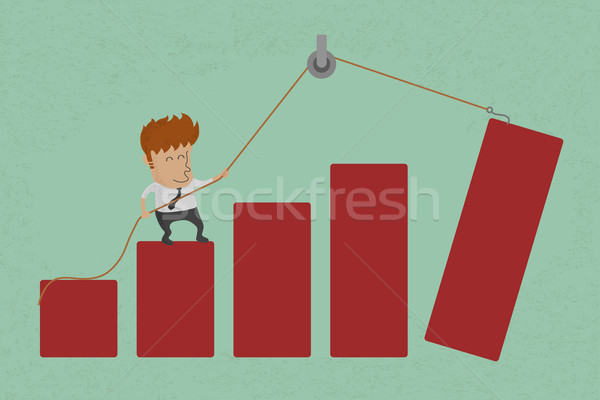 Stylized conceptual business chart - success & support metaphor  Stock photo © ratch0013