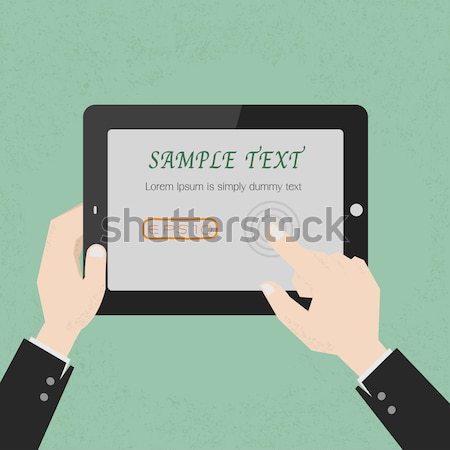 Eller tablet dokunmayın eps10 vektör format Stok fotoğraf © ratch0013