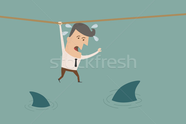 Businessman in a risky situation Stock photo © ratch0013