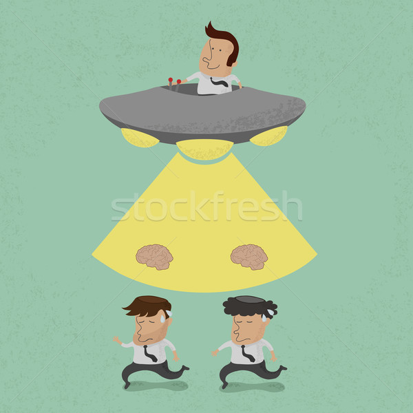 Business man stealing brain, eps10 vector format Stock photo © ratch0013