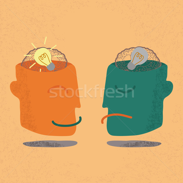 Stock photo: Lightbulb Brain Idea for Ideas or Inspiration , eps10 vector for