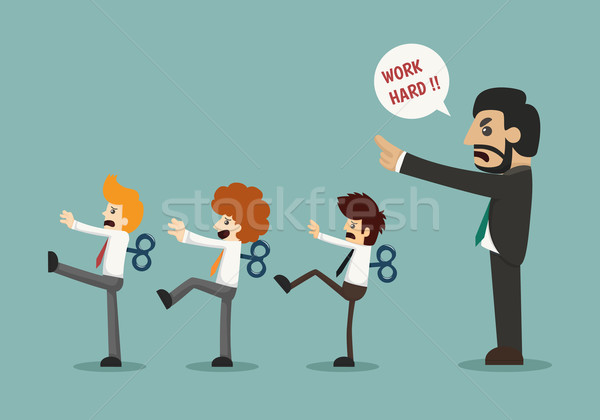 Businessmen with wind-up key Stock photo © ratch0013