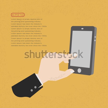 Handen tablet touch eps10 vector formaat Stockfoto © ratch0013
