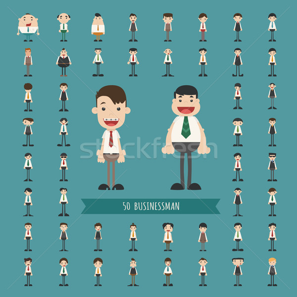 Set of business man characters Stock photo © ratch0013