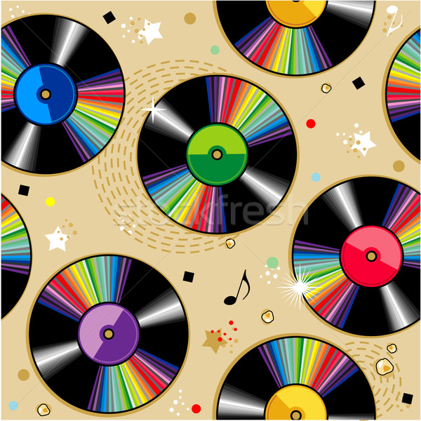 Seamless vinyl records pattern Stock photo © ratselmeister