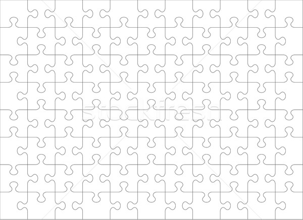 Jigsaw puzzle blank template of 88 pieces Stock photo © ratselmeister