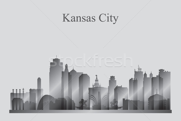 Kansas silhouette costruzione skyline architettura Foto d'archivio © Ray_of_Light