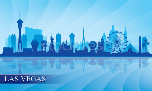 Las Vegas city skyline silhouette background Stock photo © Ray_of_Light