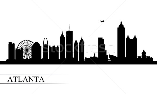 Atlanta sylwetka budynku panoramę architektury Zdjęcia stock © Ray_of_Light
