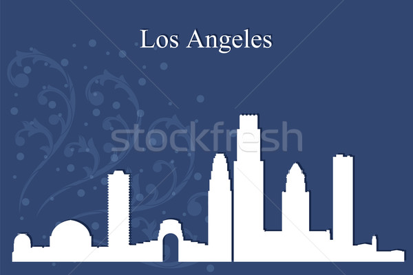 Los Angeles sylwetka niebieski budynku panoramę Zdjęcia stock © Ray_of_Light