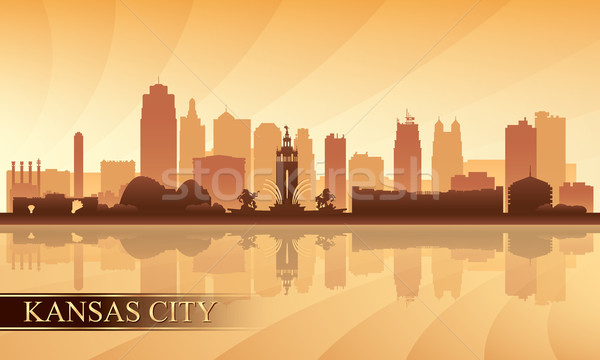 Kansas City skyline silhouette background Stock photo © Ray_of_Light