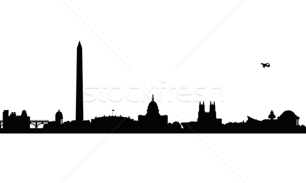 Washington city skyline silhouette background Stock photo © Ray_of_Light