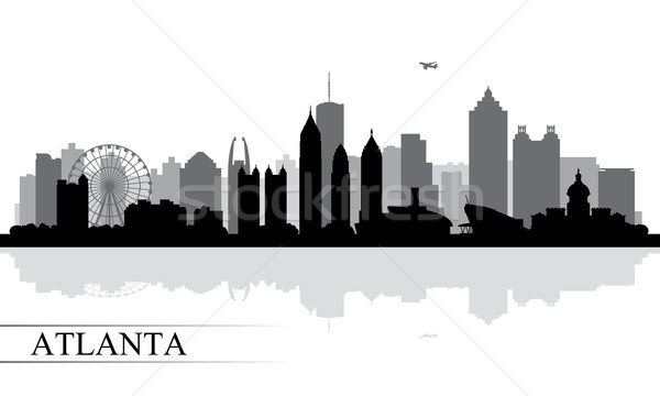 Atlanta silueta edificio horizonte arquitectura Foto stock © Ray_of_Light