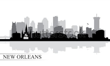 New Orleans city skyline silhouette background Stock photo © Ray_of_Light
