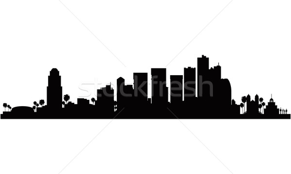Silhouette Gebäude Skyline Architektur Stock foto © Ray_of_Light