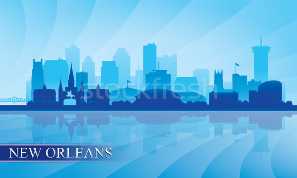 New Orleans city skyline silhouette background Stock photo © Ray_of_Light