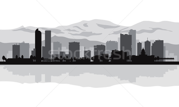 Denver city skyline silhouette background Stock photo © Ray_of_Light