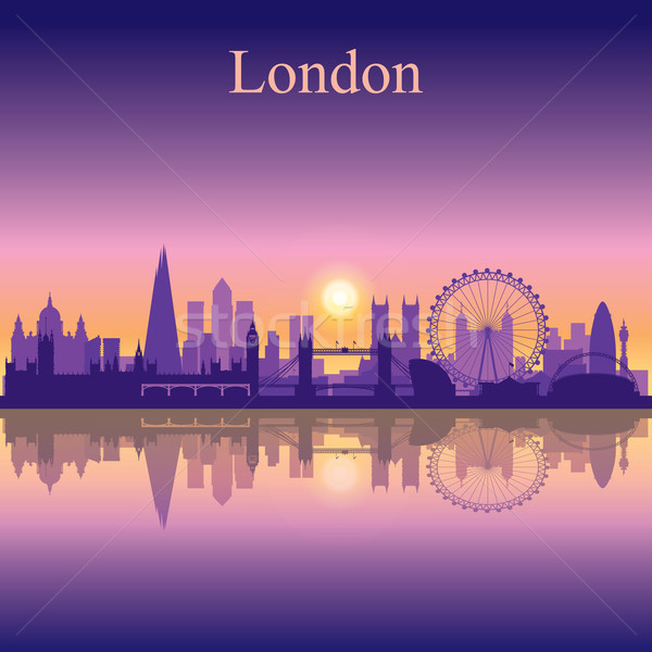 London city skyline silhouette background Stock photo © Ray_of_Light