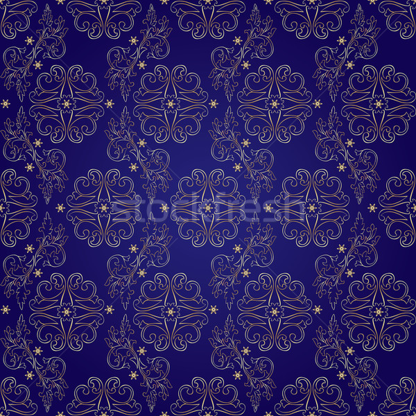 Floral vintage seamless pattern on violet background Stock photo © Ray_of_Light